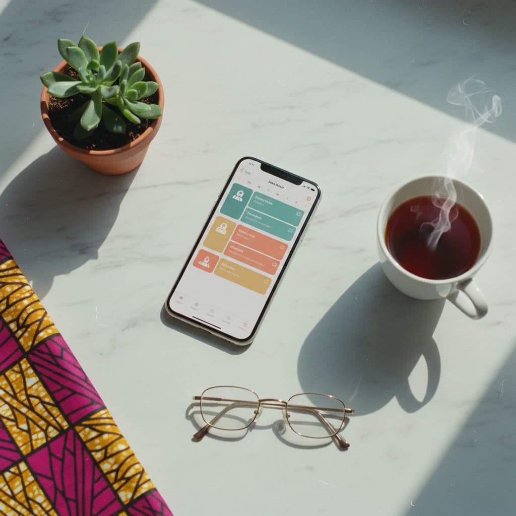Organized calendar and booking system on smartphone